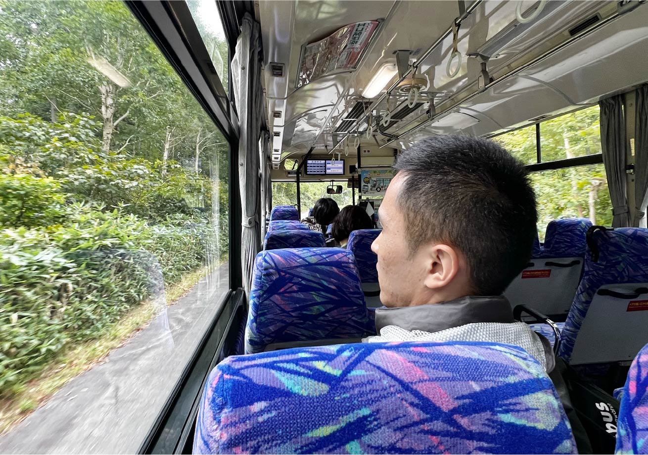 Riding the Train and Bus to the Trailhead