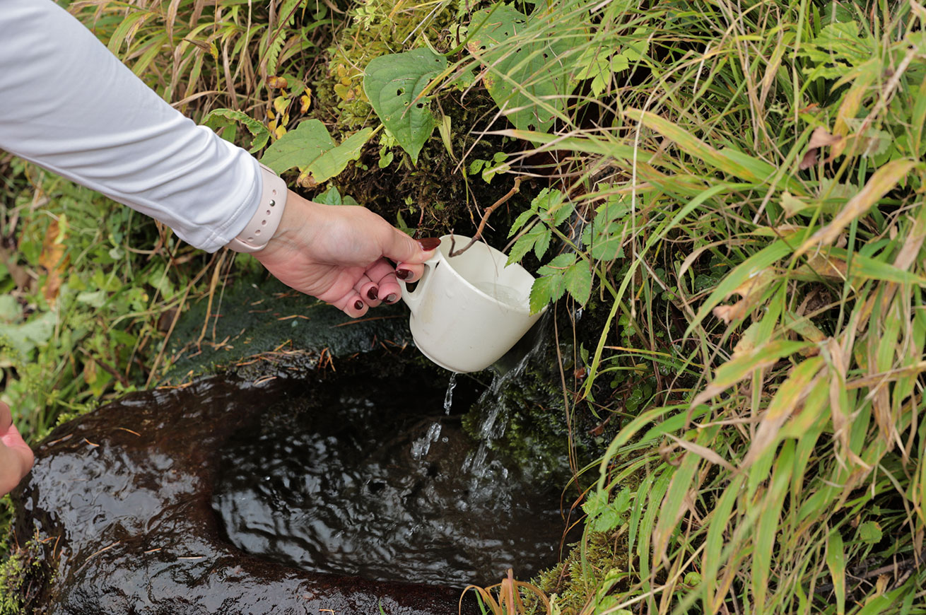 Crystal-clear river water